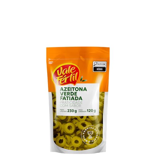 Vale Fértil Azeitona Verde Em Conserva Fatiada Sachê 120G Pequeno