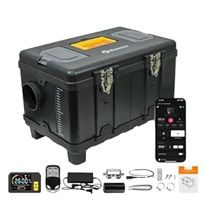 Sunster 8kW Diesel Standheizung, DC 12/24V AC 110-240V Tragbare Dieselheizung mit Bluetooth APP, Lüftungsfunktion & Automatischer Start Stop, Schnelles Aufheizen für Wohnmobil