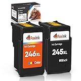 PG245 Ink FoxInk Remanufactured PG245XL CL246XL Ink Replacement for Canon Ink Cartridge 245 and 246...