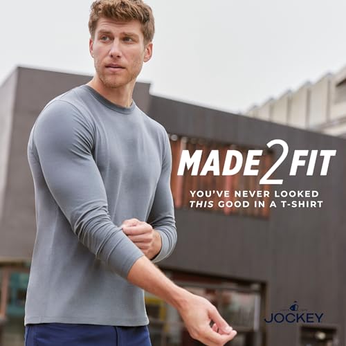 Jockey Men's Casualwear Made2Fit Long Sleeve Crew Neck T-Shirt3