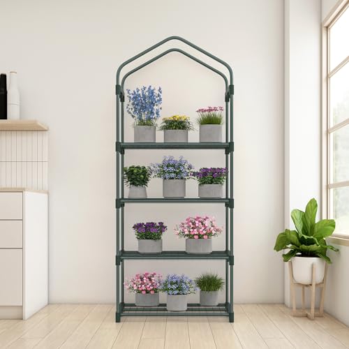 4 Tier Mini Portable Garden Greenhouse Plants Shed Hot House for Indoor and Outdoor - Thumbnail 5