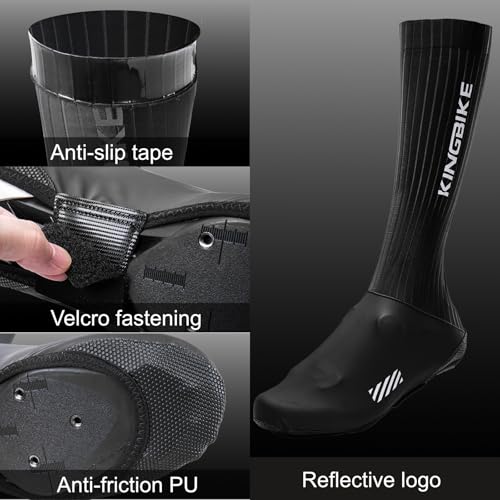 KINGBIKE Cycling Shoe Covers Breathable Overshoes MTB Road Bike Shoe Covers for Lock Shoes Protection Men Women - Thumbnail 5