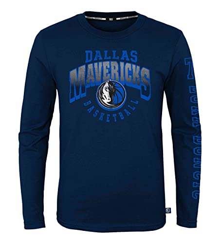 Outerstuff - NBA Dallas Mavericks Graphic Team Luka Doncic Longsleeve Color Azul, azul, XXL