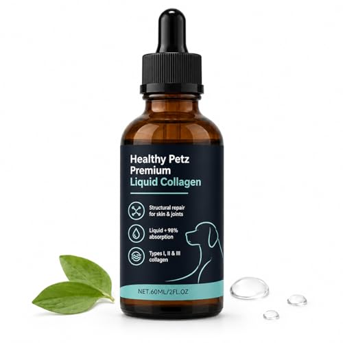 Healthy Petz Premium Liquid Collagen for Dogs Bacon Flavor 60ml/2fl oz