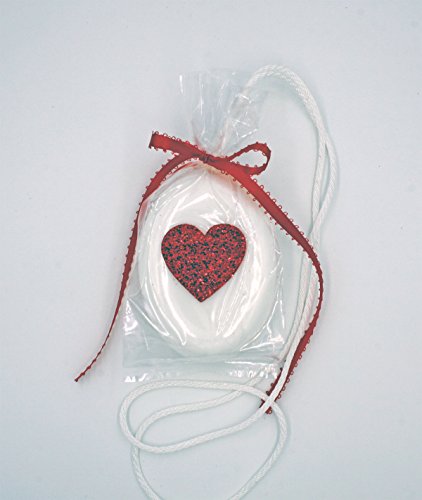 Soap on a Rope for Seniors-Love, unscented, white