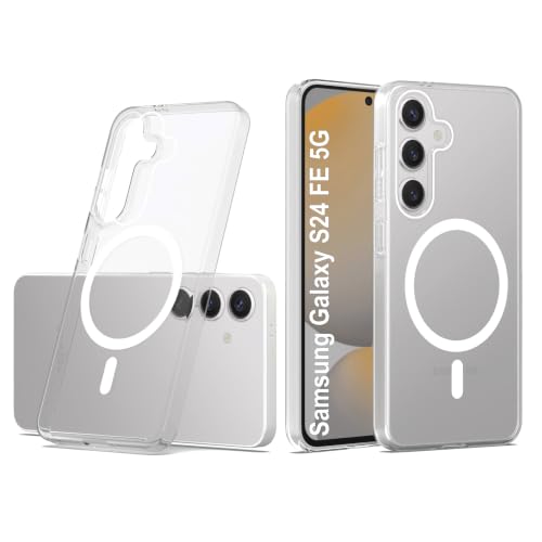 Image of Zapcase Back Case for Samsung Galaxy S24 FE 5G | Slim Lifetime Anti-Yellow Crystal-Clear Cover with Elevated Camera Protection & MagSafe Compatibility | Premium German Polycarbonate | Clear