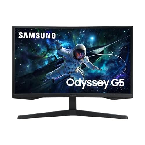 Samsung 27 inch Odyssey G55C QHD 165 Hz 1 ms Curved Gaming Monitor – (LS27CG550ENXZA) [Canada Version]