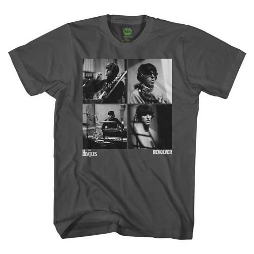The Beatles Revolver Studio Shots T Shirt - Les Beatles, Paul McCartney, John Lennon, RIngo Starr, George Harrison The Beatles Revolver Studio Shots T Shirt
