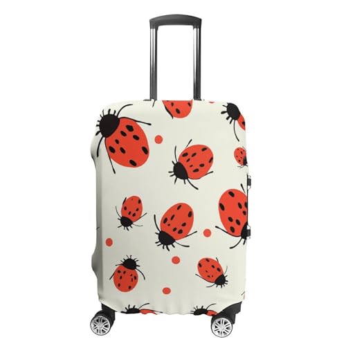 Ladybugs Pattern Infinite Speckled Printed Luggage Cover Protector, Fits 18-32 Inch Luggage