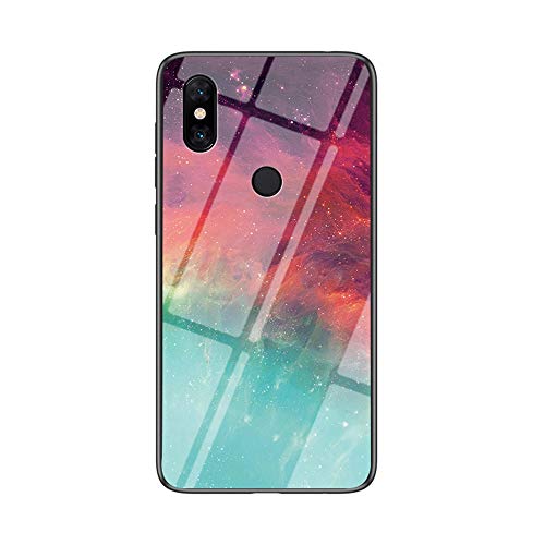 MadBee Funda para Xiaomi Mi Mix 3 [con Protector de Pantalla],9H Cristal Templado [Cielo Estrellado] + Borde de TPU Silicona Suave Fundas Case Cover (Cielo Estrellado Color)
