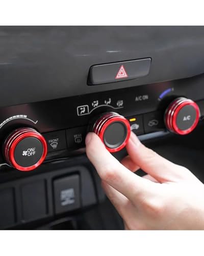 Temperature Adjustment Knob Air Conditioner Switch Knob Ring Climate Control HVAC (Red)
