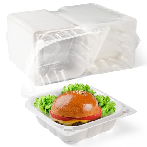 YANGRUI 6" 17 oz Clamshell Takeout Containers, 55-pack