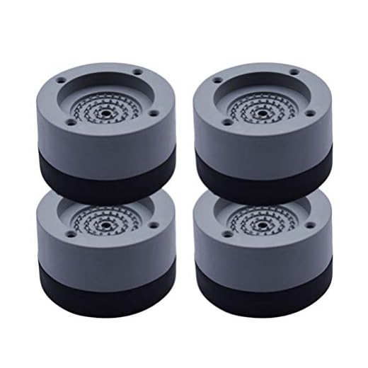 OSALADI 4 st tvättmaskin anti-vibrationsdynor bricka fötter dynor anti-vibration golv dynor brusreducering gummi stötdämpare dynor för tvättmaskin torktumlare (grå)
