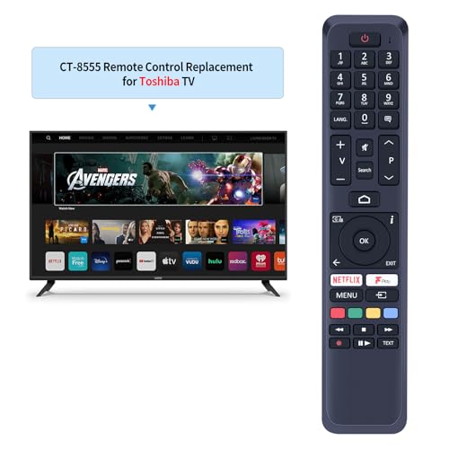 TCNOUMT fit for Toshiba CT-8555 Remote Control Replacement for Hitachi TV RC43161 - Image 2