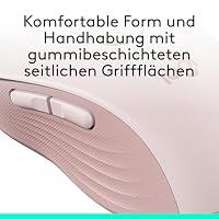 Logitech Signature M650 Kabellose Maus - für kleine bis mittelgroße Hände, 2-Jahres-Batterie, Leise Klicks, Anpassbare Seitentasten, Bluetooth, Kompatibilität mit mehreren Geräten - Rosa – Ansicht 9