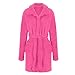 viwoeim Fleece Sherpa Robes for Womens Sexy Dressy Homebody Bathrobes Soft and Comfy Mid Bathrobe Fluffy Causal Fashion Robes Hot Pink
