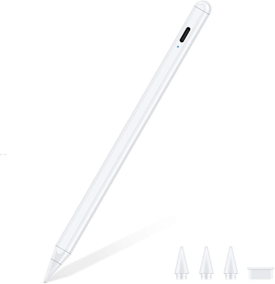 VEEAPE Stylus Pen for iPad, Support Magnetic Attachment to iPad, Stylus with Palm Rejection&Tilt Sensitivity&Fine Tip, Stylus Pencil for Apple iPad 2018-2020, iPad 6/7,iPad Mini 5,iPad Air 3,iPad Pro