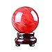 bolas de energía Retro Feng Shui Lucky Red Crystal Ball Crafts Decoración de escritorio entrada entrada sala de estar estudio decoración del hogar bola de fotografía de vidrio ( Size : 6.3in )