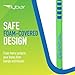 NYHI Limited Edition Foam Maverick Pogo Stick for Boys & Girls | Indoor/Outdoor Toy for Kids Ages 5-9 | Features New 'Rubber' Grip Handles | Non-Slip Foot Pegs for Safety - (Blue/Lime, 1 Pack)