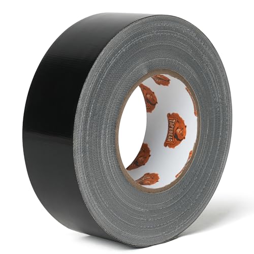 Image of TAPEBEAR 16.5mil Thick Black Duct Tape Heavy Duty 1.88 inch x 105FT, Strong Tough Utility Ducting Tape Waterproof, No Residue, Flexible, Hand Tear Binding Tape for Bundle, Patch, Protect & Repair
