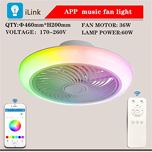 Ventilateur de plafond plafonnier LED télécommande résout chaleur chambre - 6