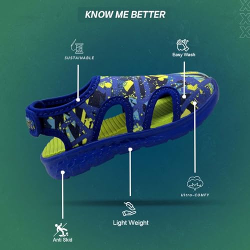 Image of KazarMax Kids Boys and Girls Lightweight | Comfort | Easy Slip-On | Breathable | Printed Sandal