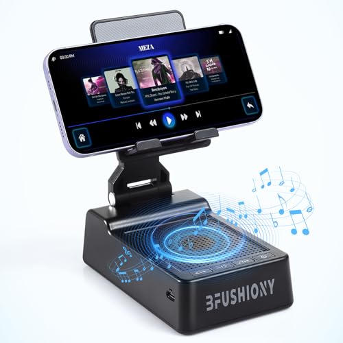 Father's Day Gifts for Dad, Birthday Gifts for Men Women, 4 in 1 Cell Phone Stand with Bluetooth Speaker, Hands-free Calling & AUX Mode（1 Pack)