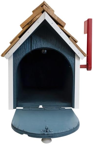 Amish Made Barn Style Mailbox, Blue by Prime Retreat