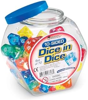 Learning Resources 10-Sided Dice In Dice, Set of 72 image 5