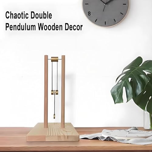 Péndulo doble científico de madera como regalo elegante para despacho y hogar 3