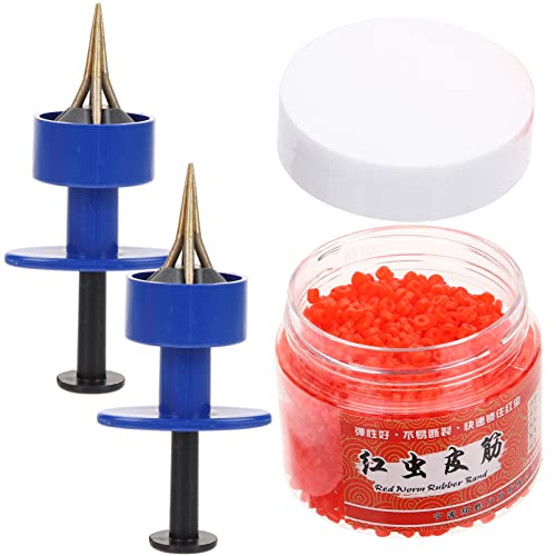 2Pcs Baits Clips Fishing Lures Baits Clip Portable Bloodworm Clips Fishing Baits Rubber Bands Fishing Tackle Accessories