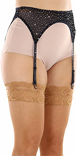 Image of ToBeInStyle Women's Wet Look Garterbelt