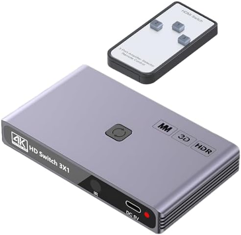 MMOBIEL 4K@60Hz HDMI Switch 3 in 1 Out- HDMI Bidirektionaler Splitter - Hub Swit