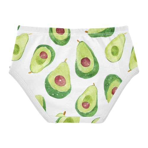 Wusikd Watercolor Avocados Girls' Underwear Cotton White Girls Briefs Soft Toddler Underwear 2T2
