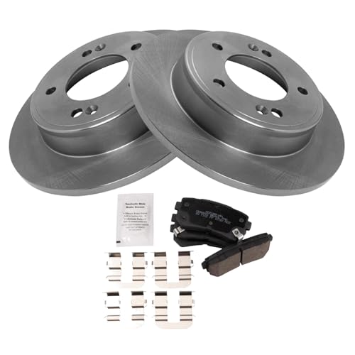 Image of TRQ Rear Brake Pad and Rotor Set Ceramic Compatible with 2018-2020 Hyundai Kona