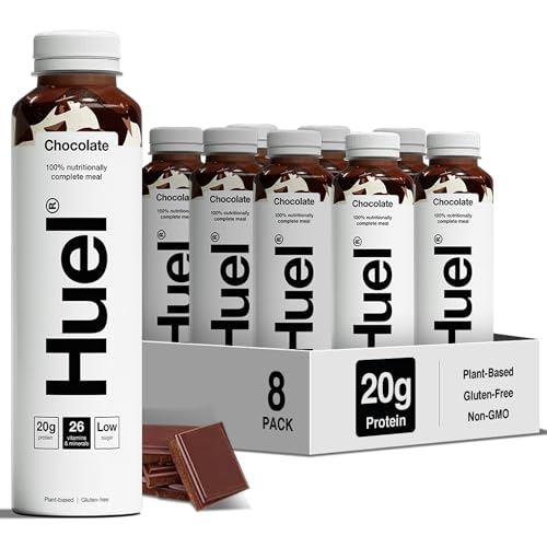 Image of Huel Ready-to-drink Meal, Chocolate Protein Drink, 8 x 500ml Bottles, Protein Shakes, Pre-Portioned Meal, 20g of Protein per Bottle, Rich in Essential Vitamins, Minerals, Meal Replacement Shake