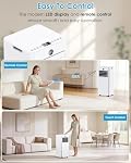 4-in-1 Portable Air Conditioner 8000 BTU, Air Conditioner Unit with Cooling Fan Dehumidifier Modes, Timer, LED Display, 2 Control Ways & Window Kit, Compact AC for Room, Office, Bedroom, Baseroom