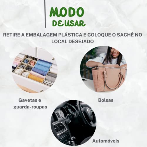 Kit 5 Sachês Perfumados Via Aroma Para Guarda-Roupa, Armários, Carros (Lavanda Francesa)