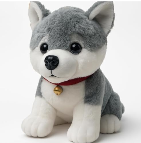 Image of Husky Dog Soft Toy 30 cm | Cute Puppy Plush Toy for Kids | Ultra Soft Stuffed Animal Doll | Cuddly Dog Teddy for Boys & Girls | Birthday Gift & Home Decor