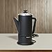 Presto 02815 12-Cup Cordless Coffee Percolator - Stainless Steel, Modern Design, Easy Pour Spout, Stay-Cool Handle, Matte-Black