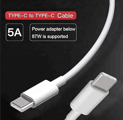 Image of Type C to C USB Cable for VIvo iQOO 9 Pro USB Cable Original Like | Data Sync Cable Fast Charging Cable|Type-C to USB-A Cable (3.5 Ampere, 1Meter /3.3 Feet, JS7, C to C White) (VIP-1)