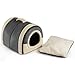 Hollypet Katzenbett Kleines Hundebett, 2-in-1 Faltbare Haustierbett für Katzen & Kleine Hunde, Warmes Höhlennest Kristallsamt-Katzenhöhle Indoor Outdoor, Dunkelgrau