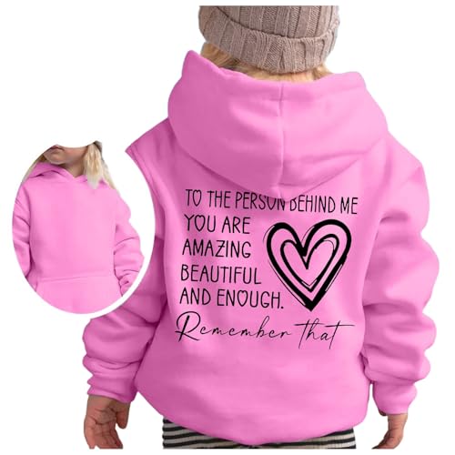 To THE PERSON BEHIND ME Printed Children's Hoodie Autumn And Winter Casual Loose Sweatshirt For Girls 10 to 12