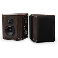 Fluance Elite High Definition 2-Way Bipolar Surround Speakers for Wide Dispersion Surround Sound in Home Theater Systems - Natural Walnut/Pair (SXBP2W)