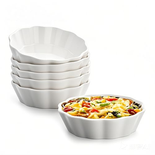 12 Oz Ramekins Oven Safe, Small Baking Dish, Individual Mini Pie ...