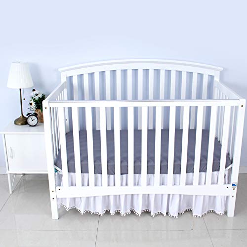 Crib Sheets Girl 2 Pack, Fitted Crib Sheet For Standard Crib Mattress, Cozy Toddler Crib Sheets For Boys, Grey And Pink #TOP5