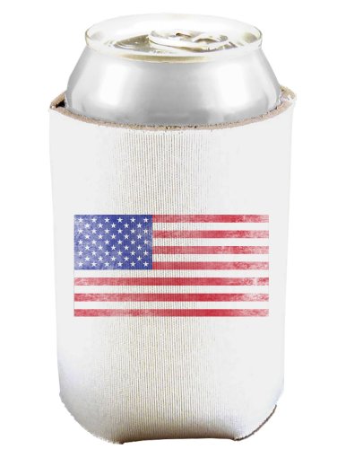 TOOLOUD Weathered American Flag Can and Bottle Insulator Cooler - White 2 Pack