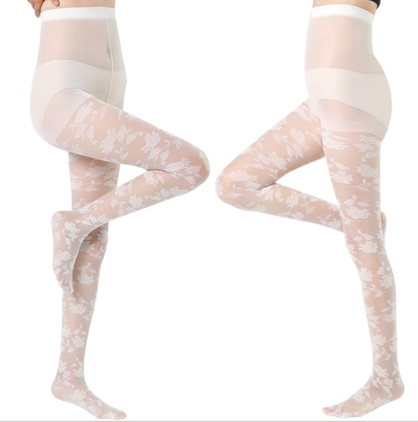 Image of Sahabowi Women Tights, Sheer High Waist Pantyhose, Vintage Control Top Stockings, Siwa7