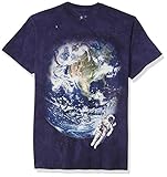 The Mountain Astro Earth Adult T-Shirt, Blue and Purple, Large