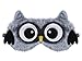 dressfan Animale Gufo Maschera per Dormire Donne Bimba Bimbo Seta Peluche 3D Cartoni Maschera per Gli Occhi Maschera Sonno Dormita Morbido Traspirante per Regalo Viaggio Pisolino,Grigio